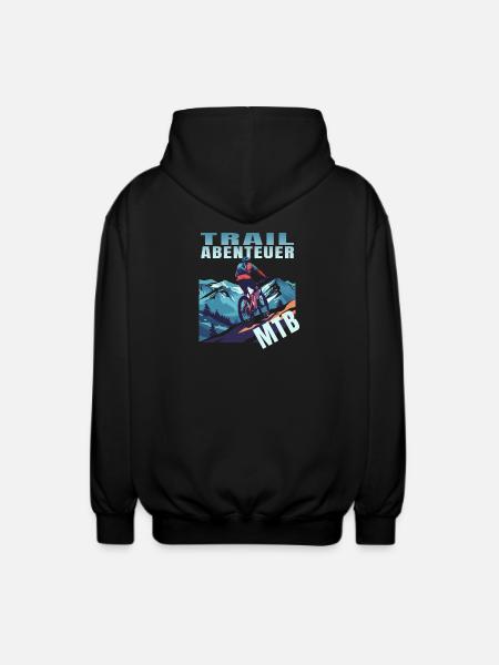 Trail Abenteuer - Unisex Kapuzenjacke - Schwarz