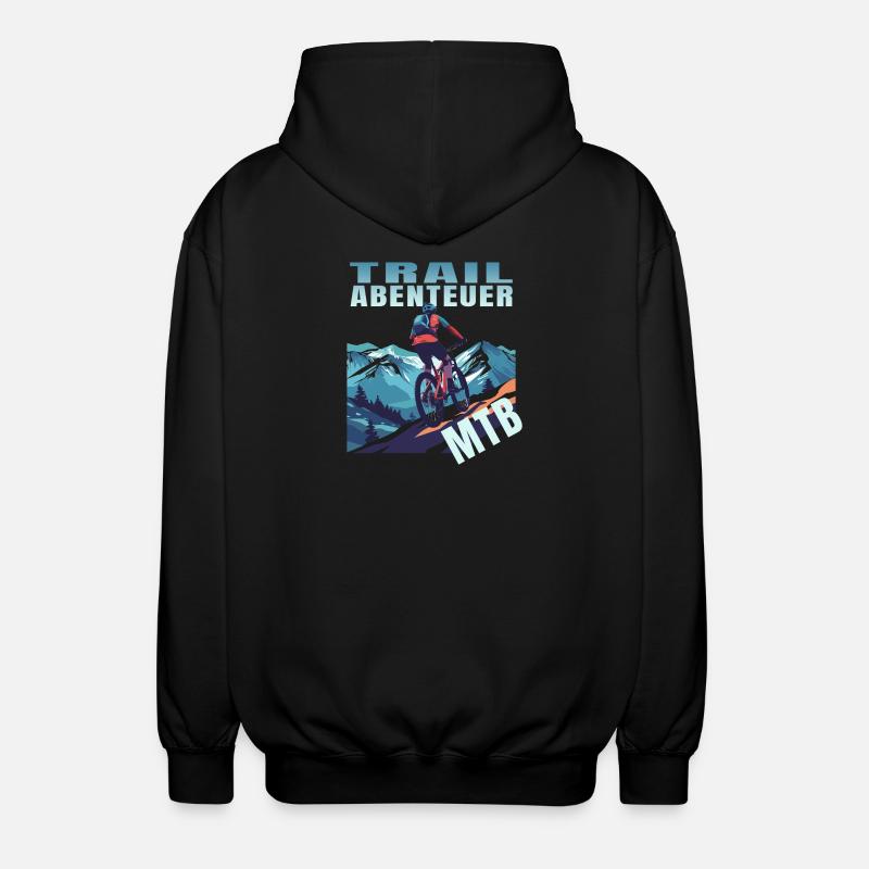 Trail Abenteuer - Unisex Kapuzenjacke - Schwarz