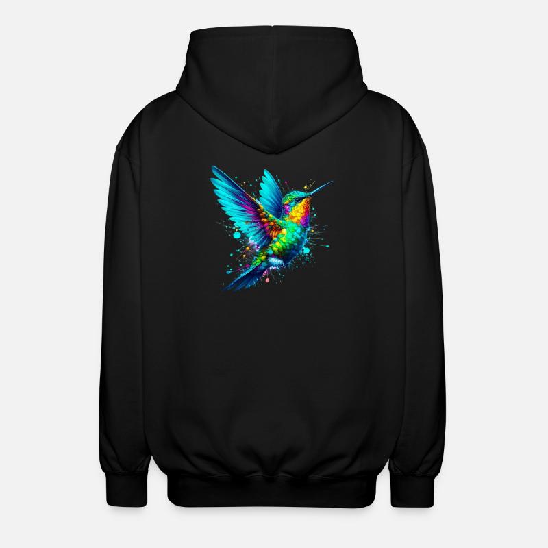 Kolibri - Unisex Kapuzenjacke - Schwarz