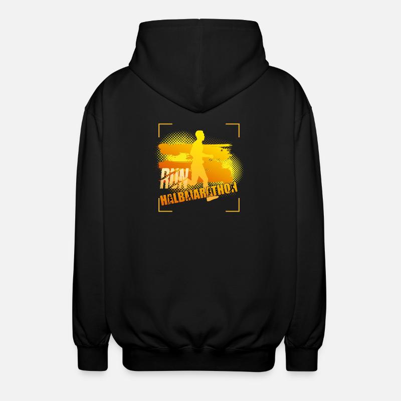 21 09 KM - Halbmarathon - Unisex Kapuzenjacke - Schwarz