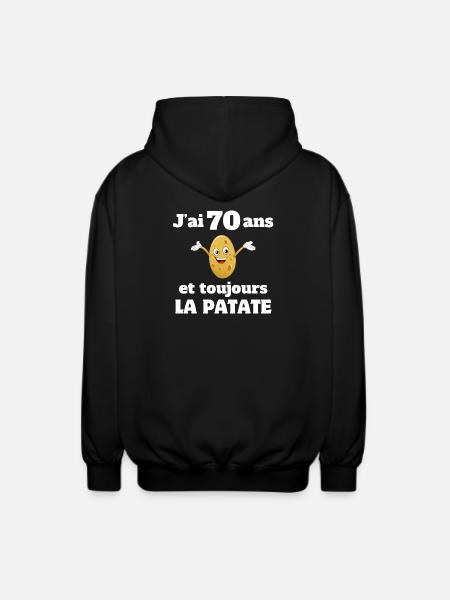 70-vuotias, 70-vuotias, olen 70-vuotias - Unisex-hupparitakki - musta