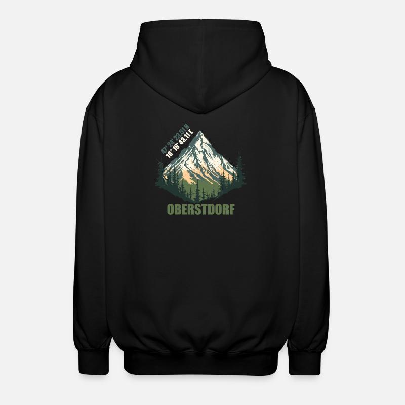Oberstdorf - Unisex Kapuzenjacke - Schwarz