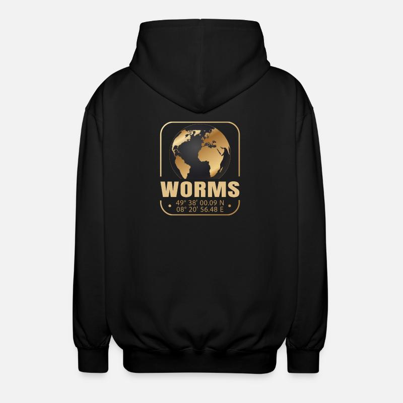 Worms - Unisex Kapuzenjacke - Schwarz