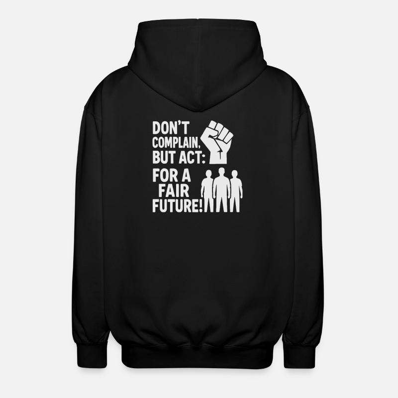 Agir pour un avenir équitable - Veste à capuche unisexe - noir
