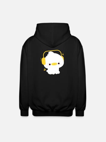Canard avec écouteurs - Veste à capuche unisexe - noir
