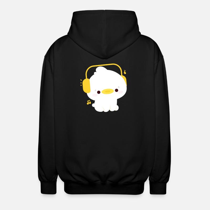 Canard avec écouteurs - Veste à capuche unisexe - noir