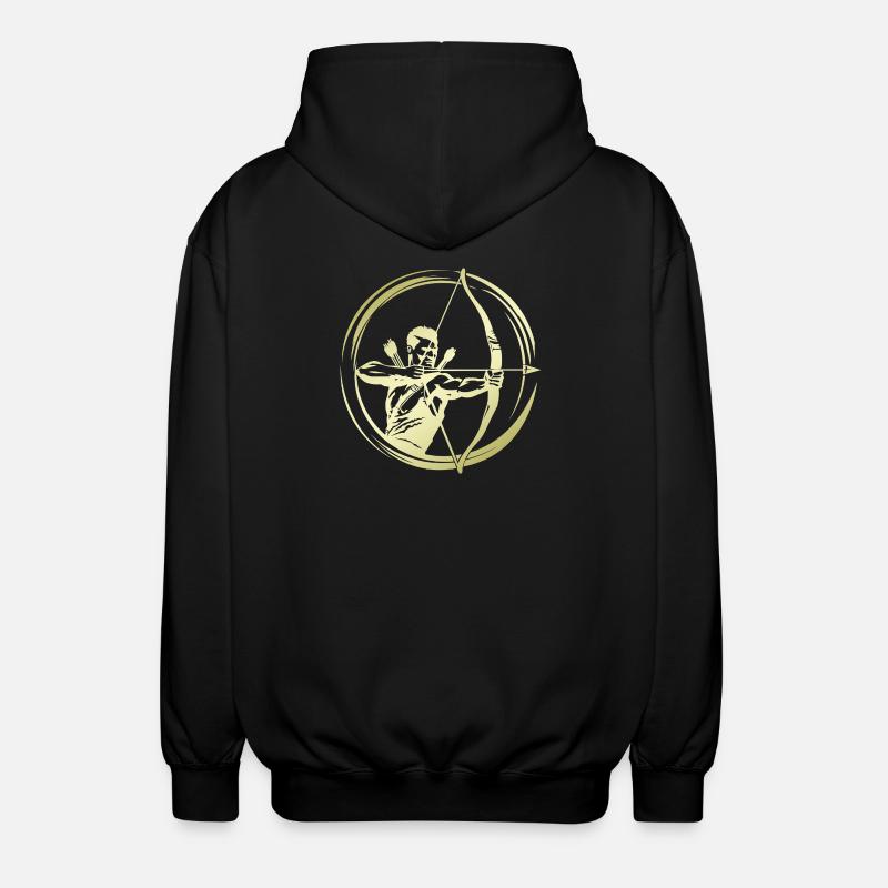 Silhouette de tir à l’arc - Veste à capuche unisexe - noir