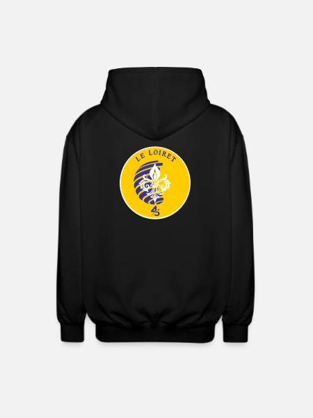 Fleur de Lys Loiret 45 - Unisex Hooded Jacket - black