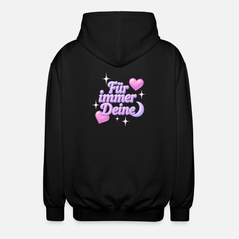 für immer deine / y2k statement design - Unisex Kapuzenjacke - Schwarz
