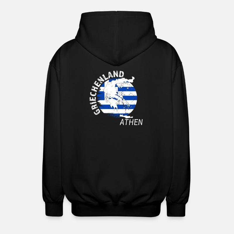 Athen - Unisex Kapuzenjacke - Schwarz