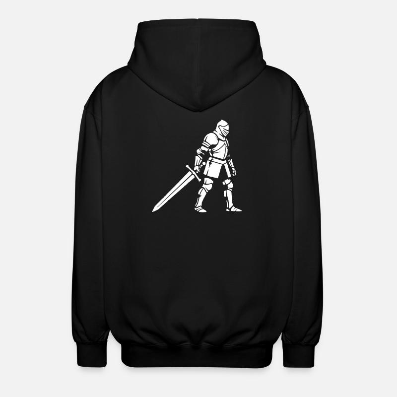 Ombre Silhouette du Chevalier Noir - Veste à capuche unisexe - noir