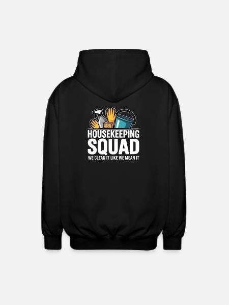 Funny Cleaning Design - Unisex Hooded Jacket - black