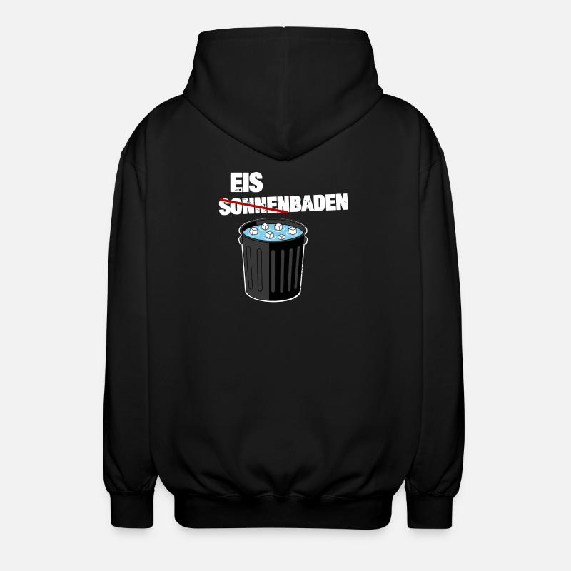Eis statt Sonnenbaden - Unisex Kapuzenjacke - Schwarz