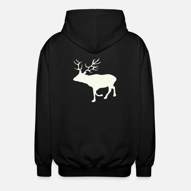 Deer Roe Deer - Unisex Hooded Jacket - black