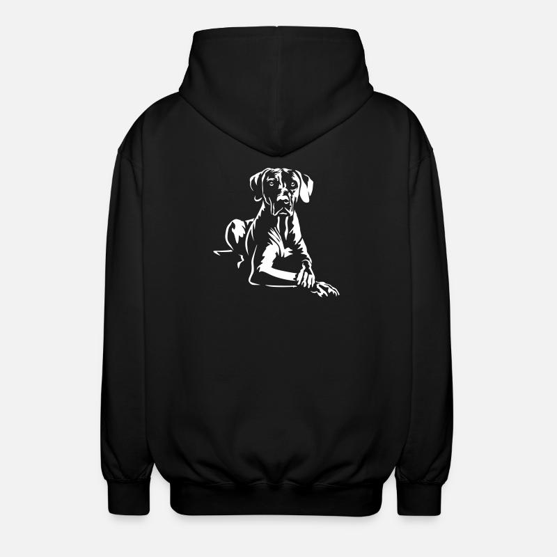 Rhodesian Ridgeback « Édition Noire » - Veste à capuche unisexe - noir