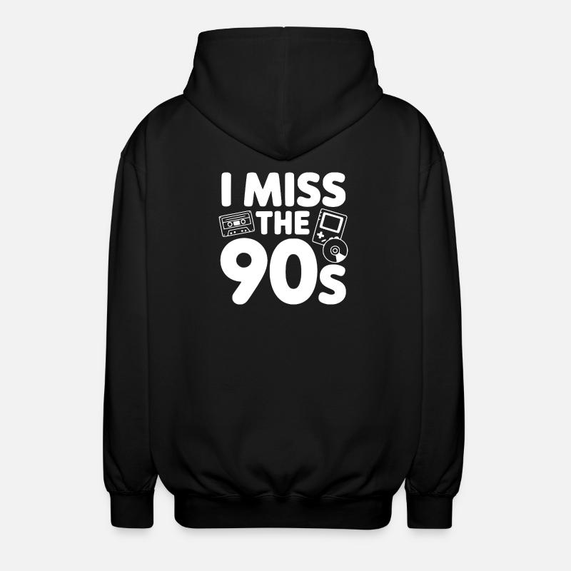 Ich vermisse die 90er - Unisex Kapuzenjacke - Schwarz