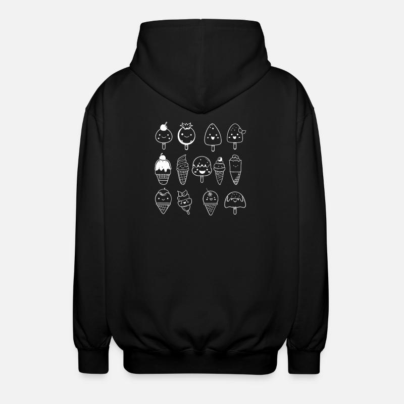 Variété de glaces Look comique - Veste à capuche unisexe - noir