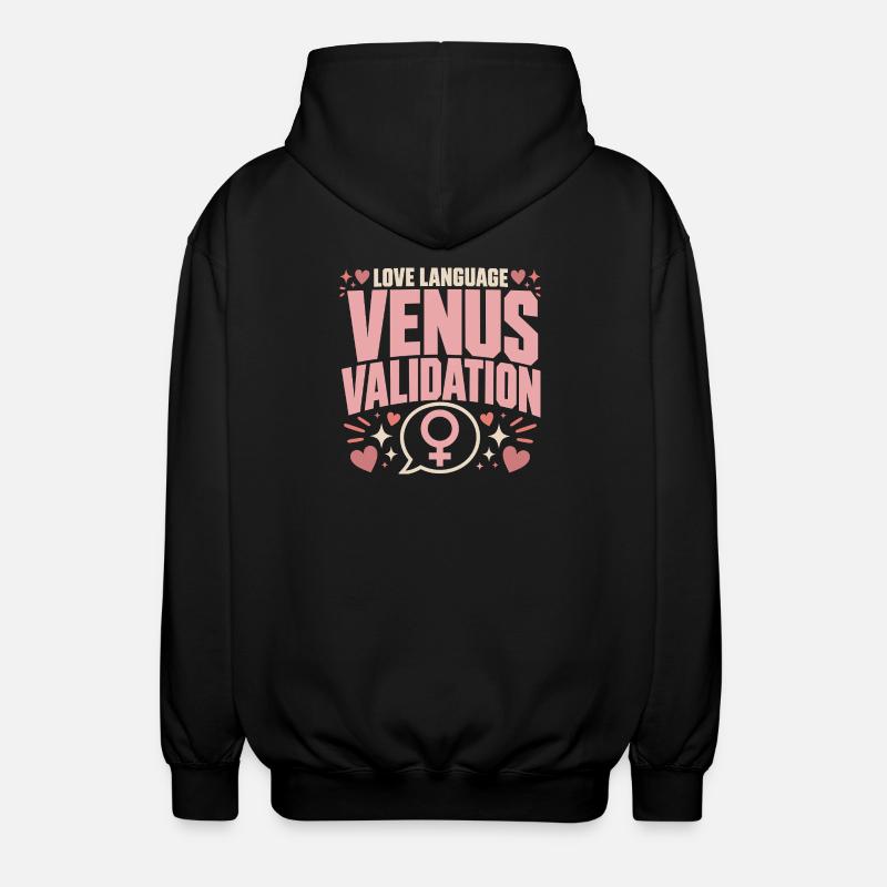 Venus-zeichen Venus-astrologie - Unisex Kapuzenjacke - Schwarz