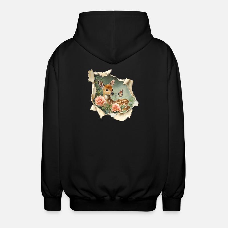 Faon de cerf - Veste à capuche unisexe - noir