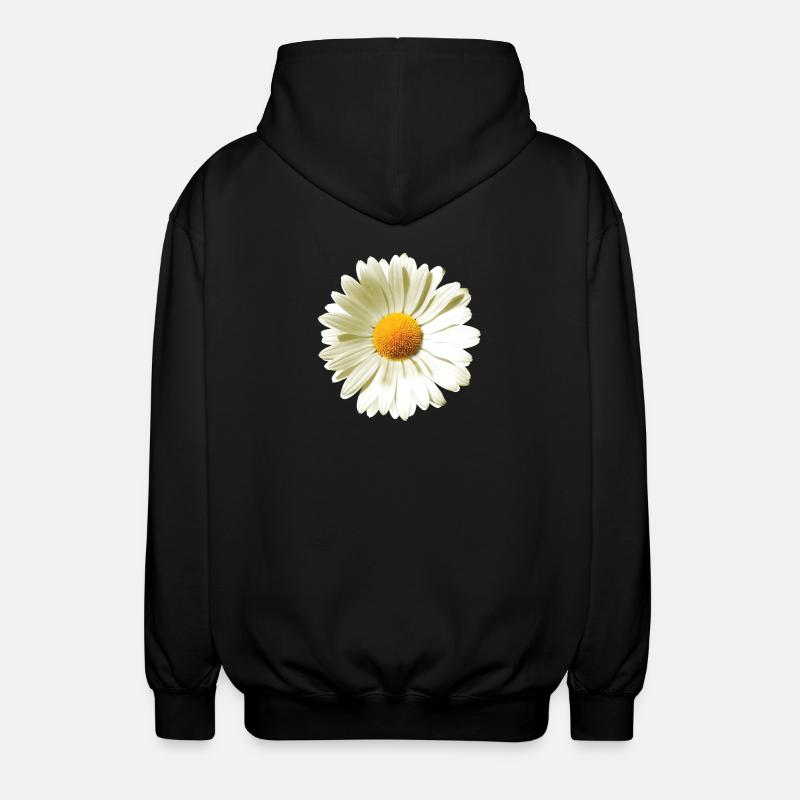 Daisies | Daisy flower power - Unisex Hooded Jacket - black