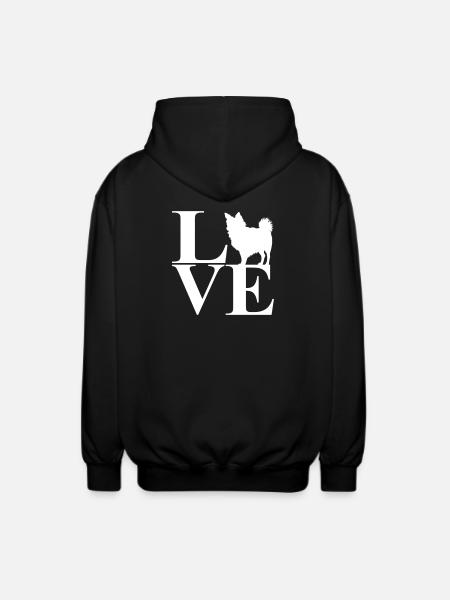 Love Chihuahua - Unisex Hooded Jacket - black