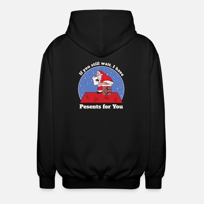 Père Noël drôle - Veste à capuche unisexe - noir