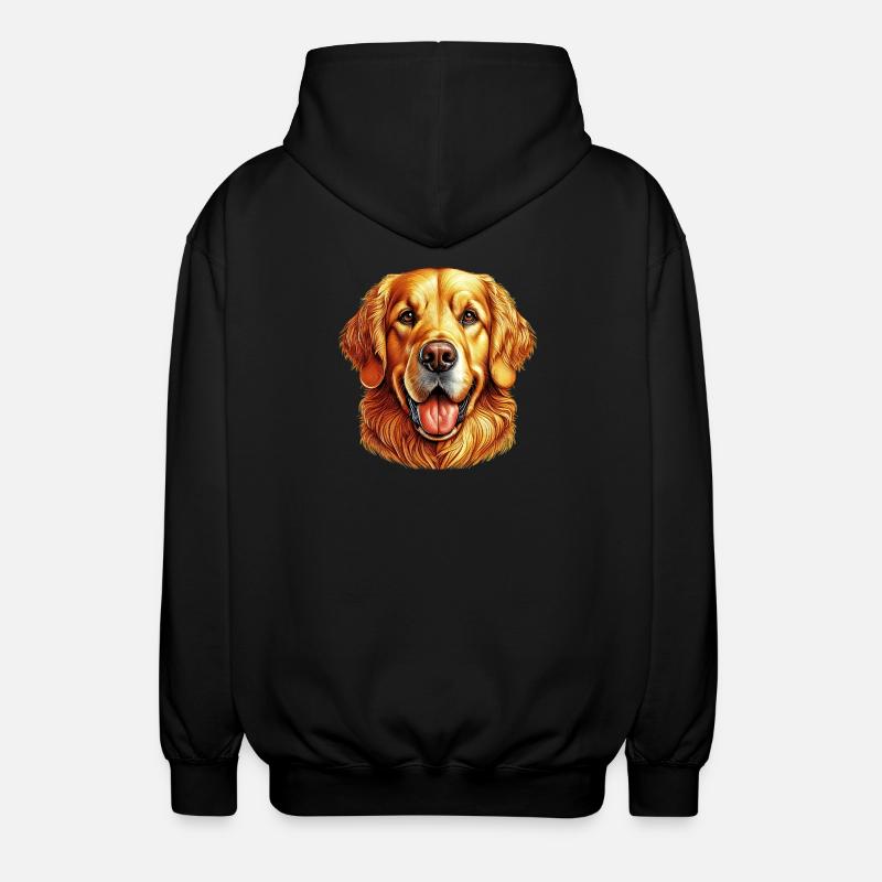 Chien Golden Retriever Labrador - Veste à capuche unisexe - noir