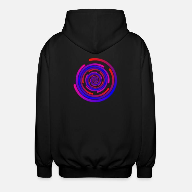 crazy circles - Unisex Kapuzenjacke - Schwarz