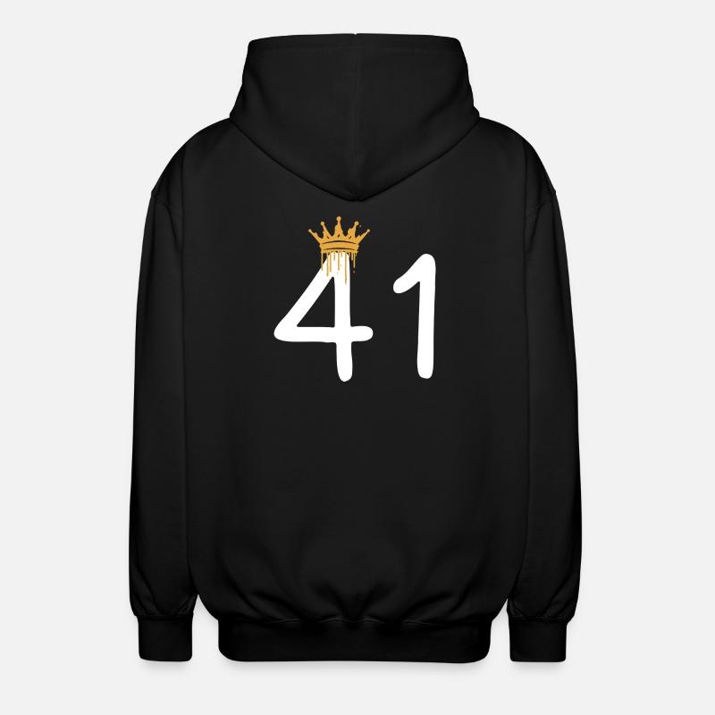 Königliche Graffiti-Nummer 41 - Unisex Kapuzenjacke - Schwarz