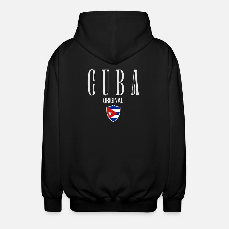 Drapeau cubain, fier Cubain - Veste à capuche unisexe - noir
