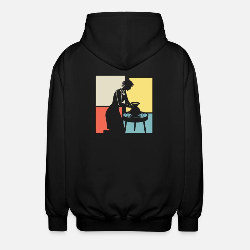 Creative pottery for ceramic lovers - Unisex Hooded Jacket - black
