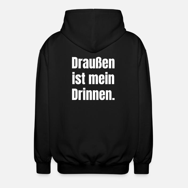 Dehors, c’est mon intérieur - Veste à capuche unisexe - noir