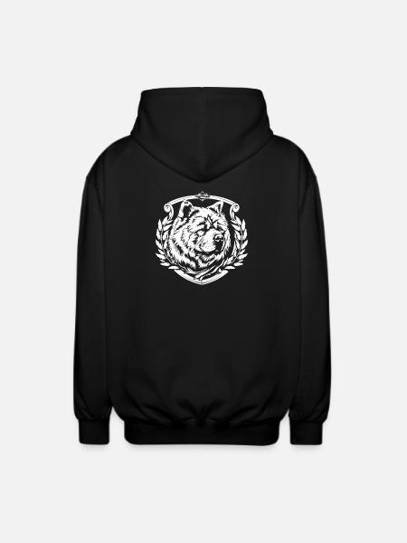 Dog crest - Unisex Hooded Jacket - black