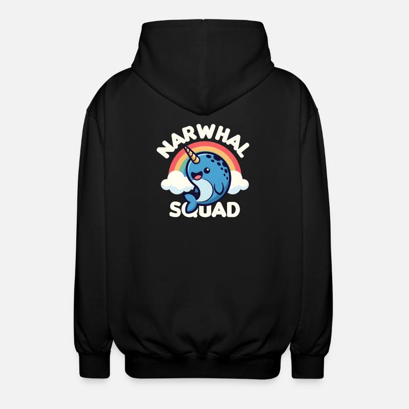 Escouade des Narvals mignons - Veste à capuche unisexe - noir