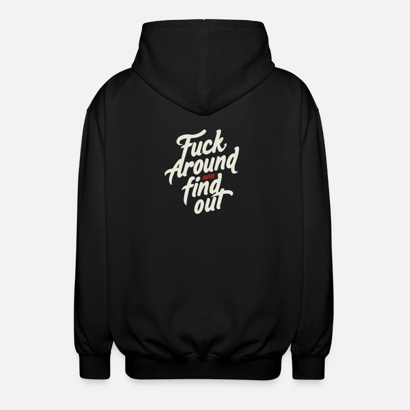 FaFo (white) - Unisex Hooded Jacket - black