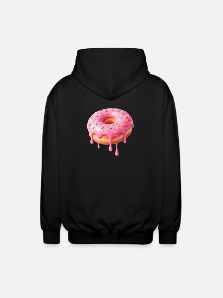 Dripping Donut Delight – Sweet - Unisex Hooded Jacket - black