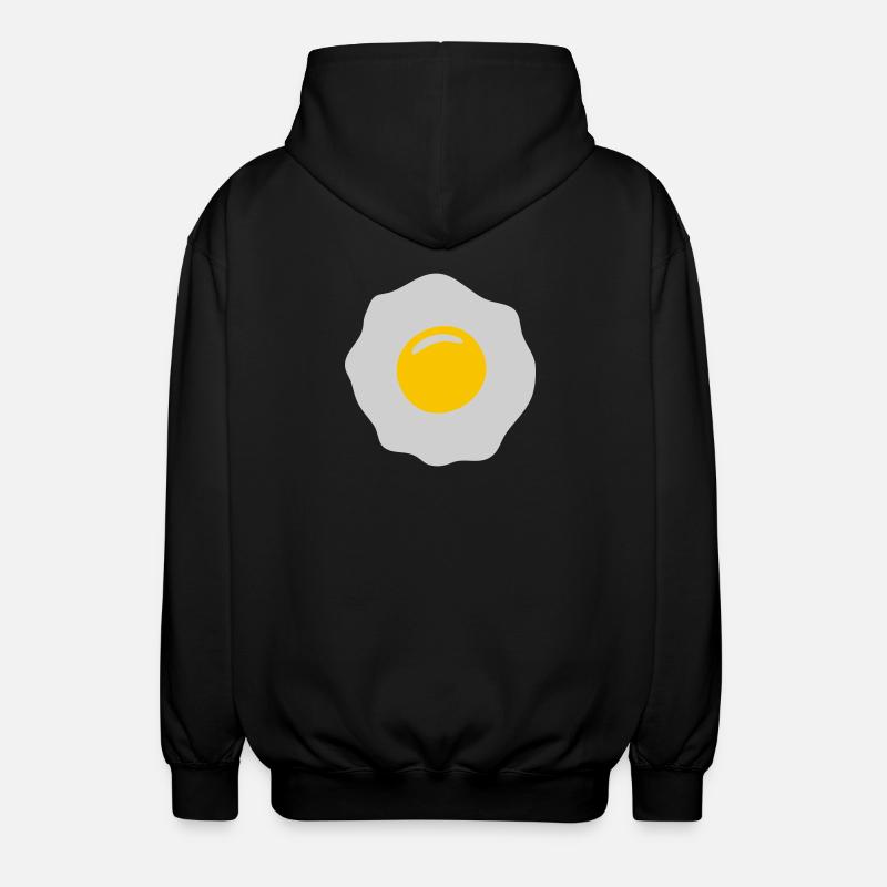 egg ei spiegelei - Unisex Hooded Jacket - black