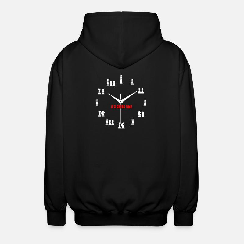C’est la chemise du temps d’échecs - Veste à capuche unisexe - noir