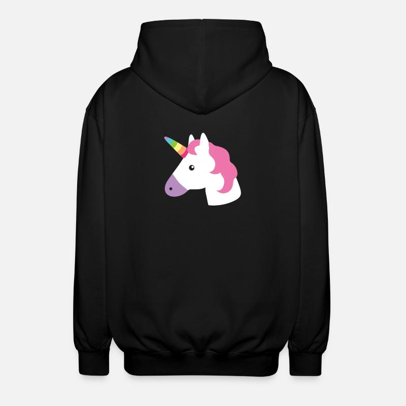 licorne - Veste à capuche unisexe - noir