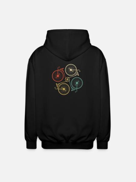 Wheel Mosaic Gradient - Unisex Hooded Jacket - black