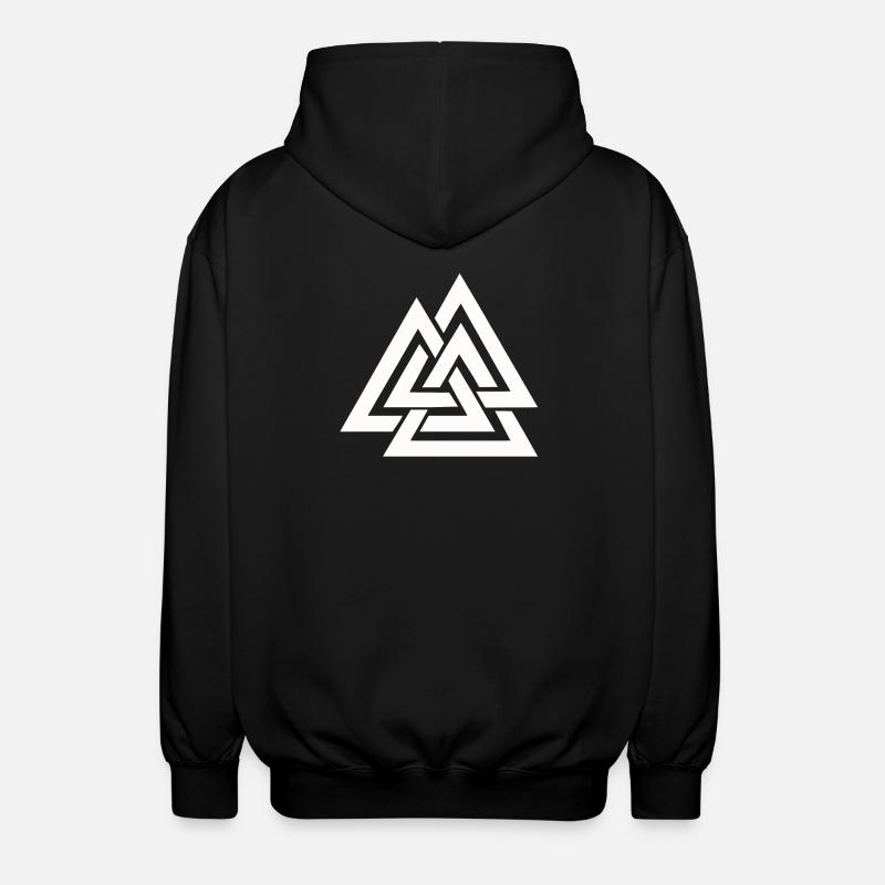 Valknut Vikings - Unisex Hooded Jacket - black