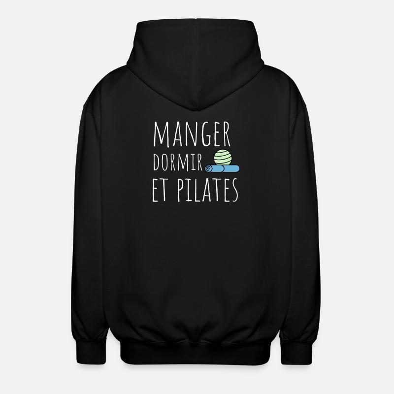 manger dormir pilates - Veste à capuche unisexe - noir