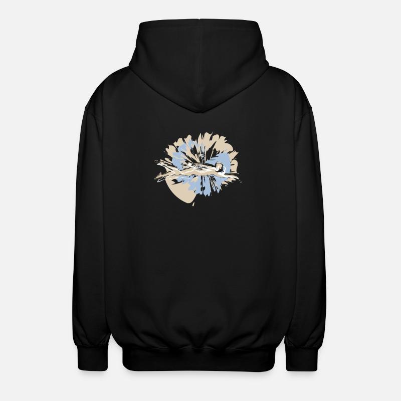 Valentine's Day swimmers in competition - Unisex Hooded Jacket - black