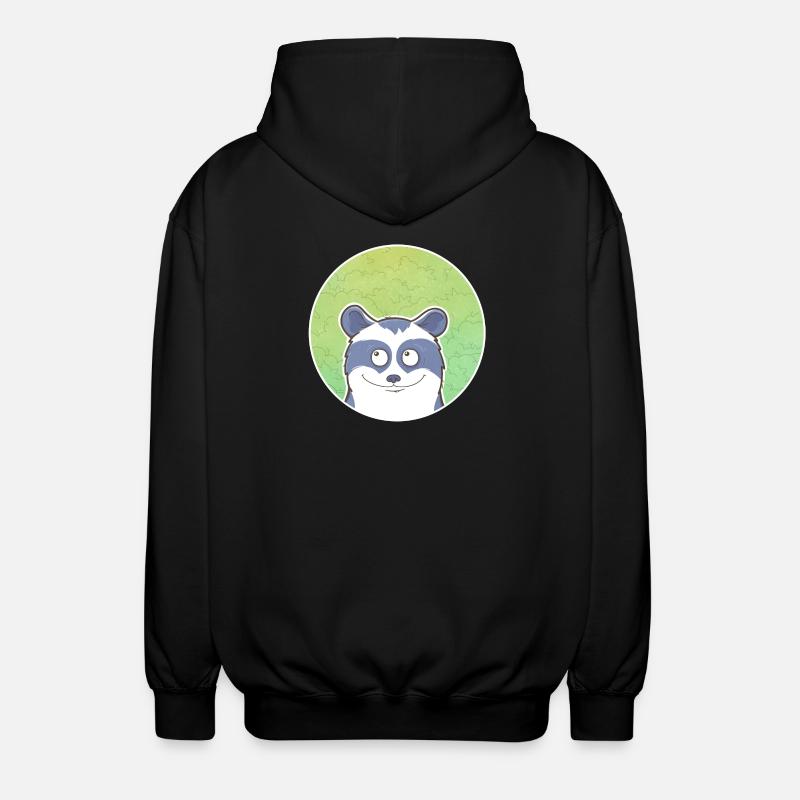 Waschbär - Unisex Kapuzenjacke - Schwarz