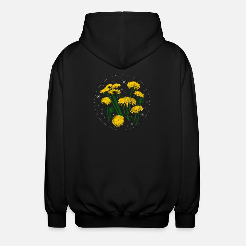 Dandelion Spring Starry Sky - Unisex Hooded Jacket - black