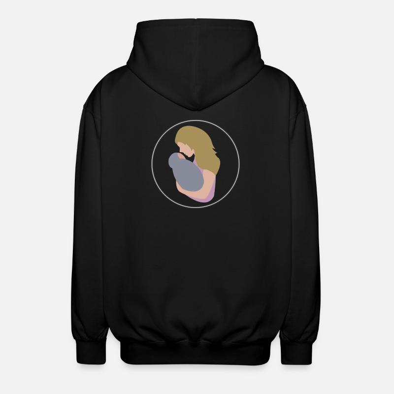 Mutter und Kind - Unisex Kapuzenjacke - Schwarz