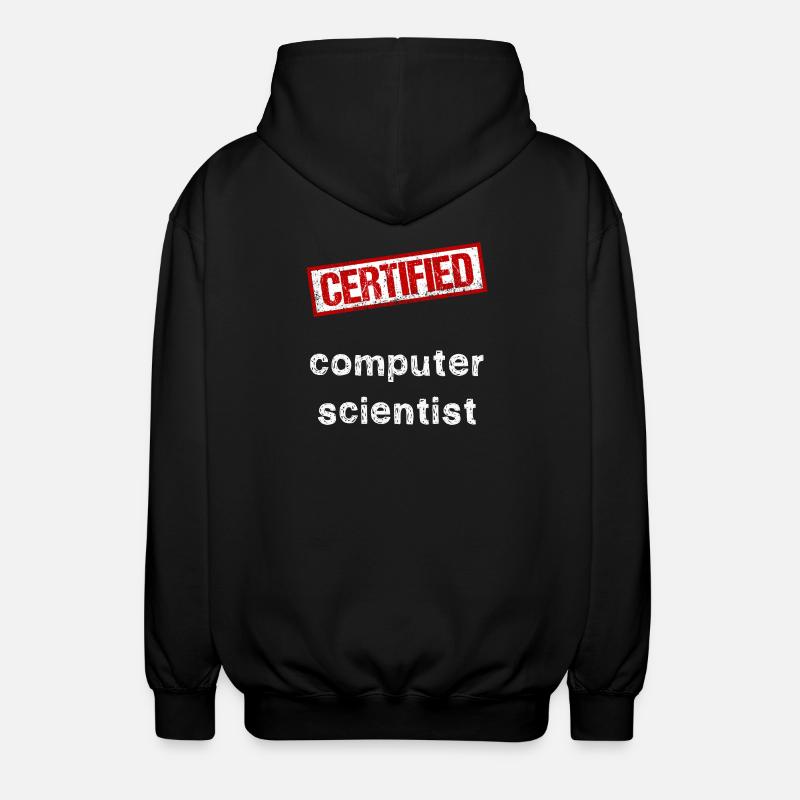 Computer scientist - Unisex Hooded Jacket - black