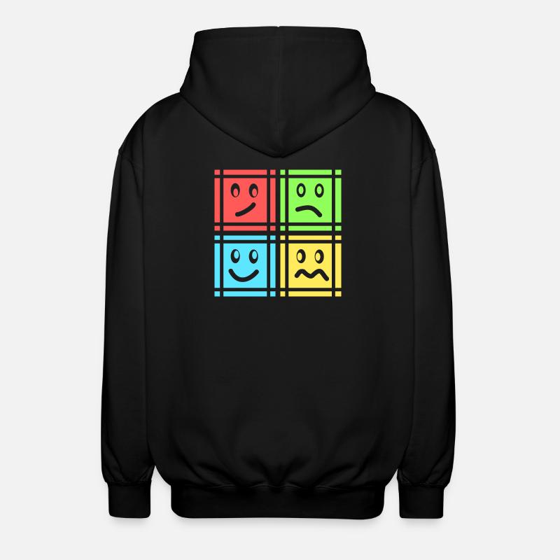 Geometric Patterns - Unisex Hooded Jacket - black