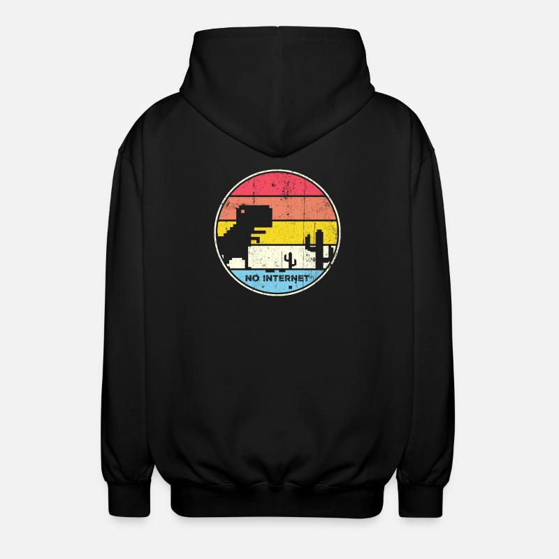 Desert Sunset Pixel Silhouette - Veste à capuche unisexe - noir