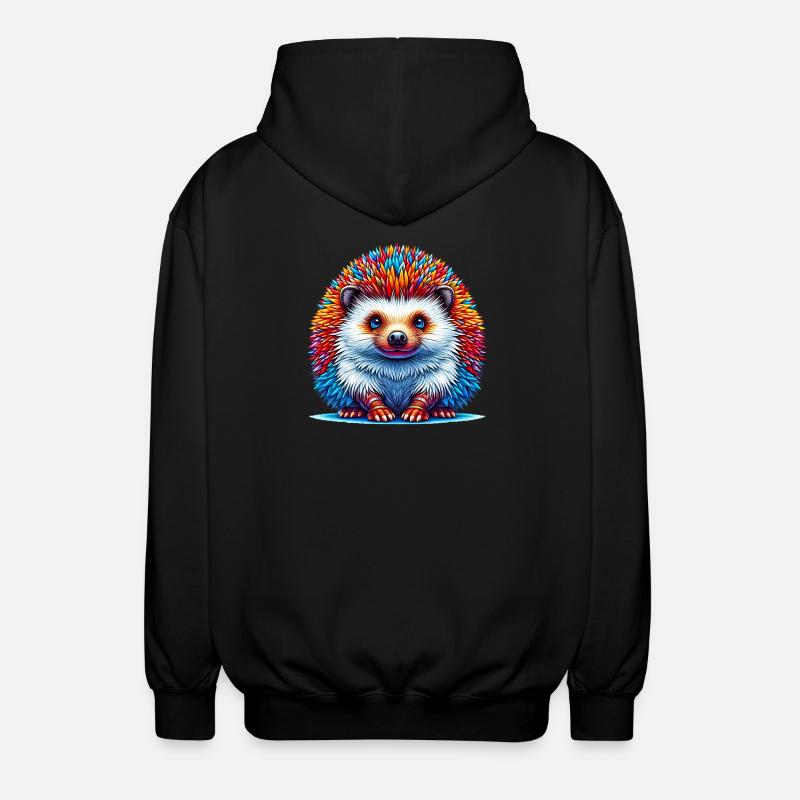 Igel - Unisex Kapuzenjacke - Schwarz